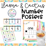 Llama Classroom Decor Number Posters
