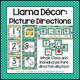Llama Classroom Decor Visual Directions