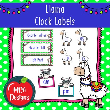 Preview of Llama Clock Labels
