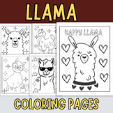 Llama Coloring Pages, Llama Coloring Books for Kids
