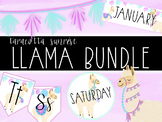 Editable Llama Classroom Decor Bundle with Llama Clipart Included
