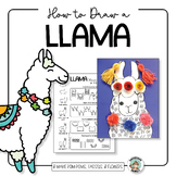 Llama Directed Drawing and Art Activity