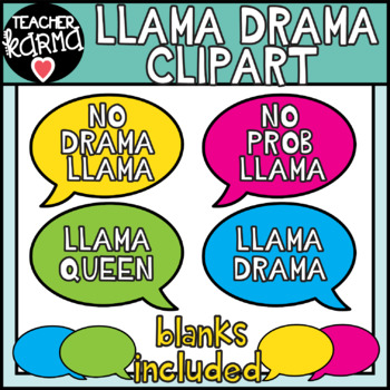 Download Llama Drama Clipart Bundle By Teacher Karma Teachers Pay Teachers