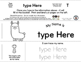 Llama - Editable Name Booklet w/ Beginning Letter - 3 Pg *sp1