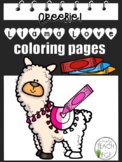 Llama Love Color Pages {FREEBIE}