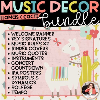 Download Llama Music Decor Bundle Posters Symbols Instruments Rules More