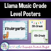 Llama Music Grade Level Posters