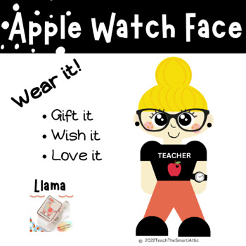 Preview of Llama No Drama, Apple Watch Face - Gift for Teacher