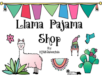 Preview of Llama Pajama Shop: Fun Addition Activity