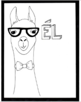 llama coloring page clipart