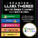 Llama Spanish Google Classroom Banners/Headers