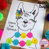 Llama Speech Therapy Craft for articulation and language