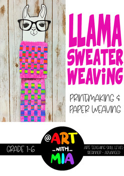 Preview of Llama Sweater Weaving - Art Lesson