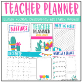 Llama Teacher Planner 2021-2022 - Editable