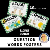 Llama Theme Interrogative Spanish Question Words Posters
