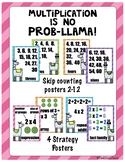 Llama Themed Skip Counting Multiplication Posters