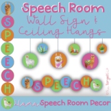 Llama Themed Speech Therapy Room Wall Sign and Ceiling Dec