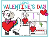 Llama Valentine Counting Mats