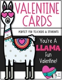 LLAMA Valentine's Day Cards for Teachers & Students! EASY 