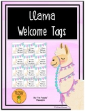 Llama Welcome Tags