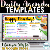 Llama and Cactus Daily Agenda Template | Daily Schedule Go