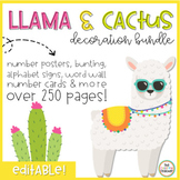 Llama and Cactus Themed Decor Pack