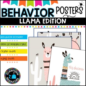 Preview of Llama posters for behavior and problem solving 