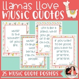 Llamas & Cacti Music Quote Posters - Music Classroom Decor