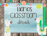 Llamas Classroom Decor Editable