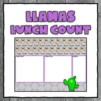 Preview of Llamas Lunch Count