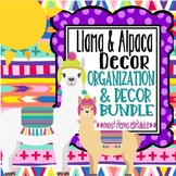 Llamas and Alpacas Themed Classroom Decor Bundle *most items editable*