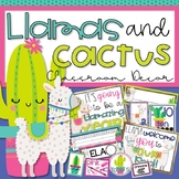 Llamas and Cactus Classroom Decor Editable