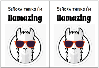 Preview of Llamazing Locker Sign / Student Accolade Note