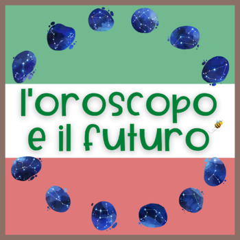 Preview of Lo zodiaco Italian mini-project - writing with il futuro (no prep!)
