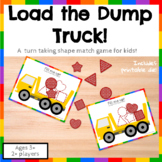 Load the Dump Truck! Printable Turn-taking Game for Ages 3+
