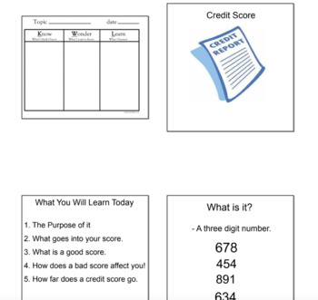 Credit Score Worksheets Teaching Resources Teachers Pay Teachers