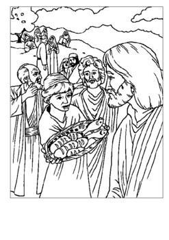 free jesus feeds 5000 coloring pages