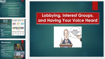 Preview of Lobbying, Lobbyists, and Special Interest Groups Lesson with Assignment