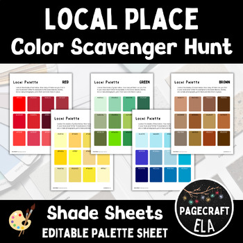 Preview of Local Area Color Palette Scavenger Hunt with Digital Palette Page