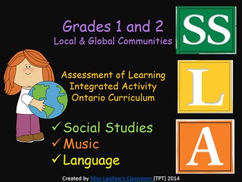 Preview of Local & Global Communities Integrated Activity Ontario Gr. 1/2 {Differentiated}
