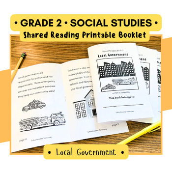 Preview of Local Government Social Studies Shared Reader Printable Resource Grade 2