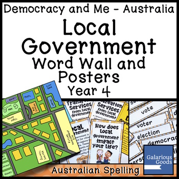 Preview of Local Government Word Wall & Posters | Year 4 HASS Australian Government Civics