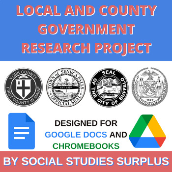 Preview of Local and County Government Research Project for Google Docs and Chromebooks