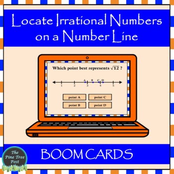 Preview of Locate Irrational Numbers on a Number Line BOOM Cards | Digital Task Cards