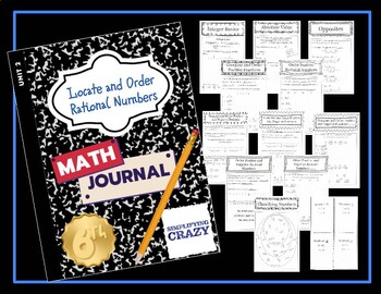 Preview of Unit 2  "6th Grade - Locate and Order Rational Numbers" Interactive Math Journal