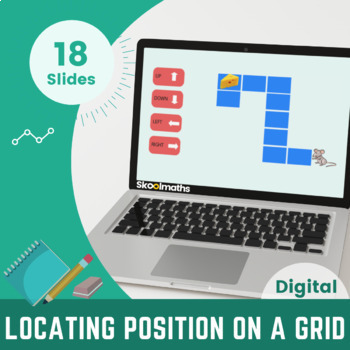 Preview of Locating Position on a Grid Digital Activities with Worksheets for Kindergarten