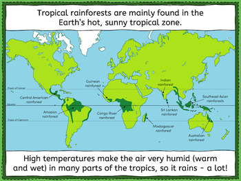 tropical rainforests map