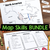 Map Skills, Location, Urban, Surburban & Rural Grid Maps, 