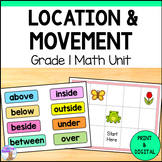 Location & Movement Unit - Grade 1 Math (Ontario)