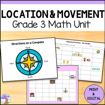 Preview of Location & Movement Unit - Grade 3 Math (Ontario) - Print & Digital